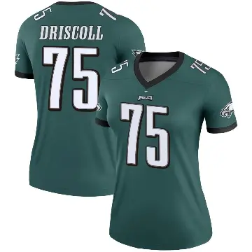 ＃75 Women's Jack Driscoll Green Legend Philadelphia Eagles Jersey