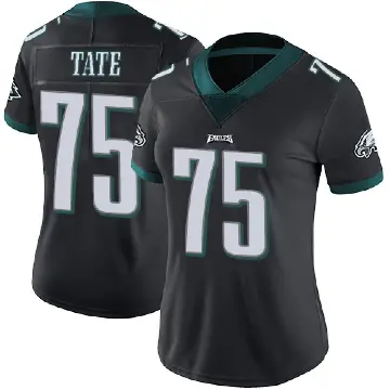 ＃75 Women's Marcus Tate Black Limited Philadelphia Eagles Alternate Vapor Untouchable Jersey