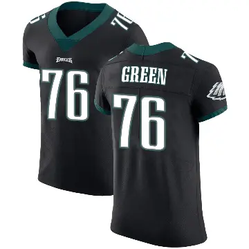 ＃76 Men's Kenyon Green Black Elite Philadelphia Eagles Alternate Vapor Untouchable Jersey