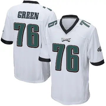 ＃76 Men's Kenyon Green White Game Philadelphia Eagles Jersey