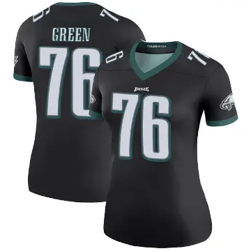 ＃76 Women's Kenyon Green Black Legend Philadelphia Eagles Color Rush Jersey