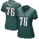 ＃76 Women's Kenyon Green Green Game Philadelphia Eagles Team Color Jersey
