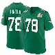 ＃78 Men's Myles Hinton Green Game Philadelphia Eagles Kelly Alternate Super Bowl LIX Jersey