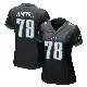 ＃78 Women's Myles Hinton Black Game Philadelphia Eagles Alternate Jersey