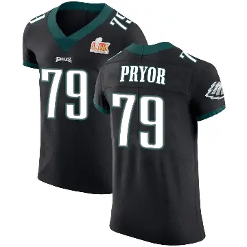 ＃79 Men's Matt Pryor Black Elite Philadelphia Eagles Alternate Vapor Untouchable Super Bowl LIX Jersey