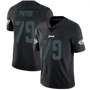 ＃79 Men's Matt Pryor Black Impact Limited Philadelphia Eagles Jersey