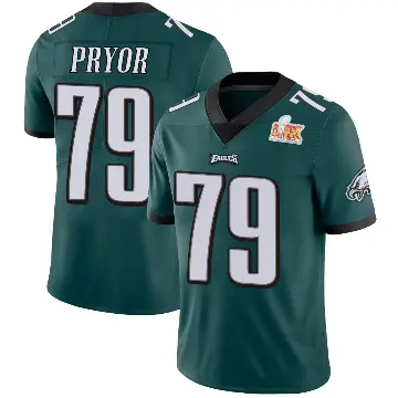 ＃79 Men's Matt Pryor Green Limited Philadelphia Eagles Midnight Team Color Vapor Untouchable Super Bowl LIX Jersey