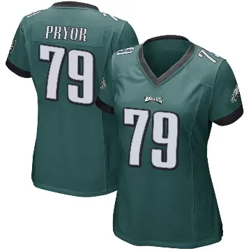 ＃79 Women's Matt Pryor Green Game Philadelphia Eagles Team Color Jersey