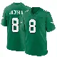 ＃8 Men's Adoree' Jackson Green Game Philadelphia Eagles Kelly Alternate Jersey