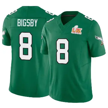＃8 Men's Tank Bigsby Green Limited Philadelphia Eagles Kelly Alternate Vapor F.U.S.E. Super Bowl LIX Jersey