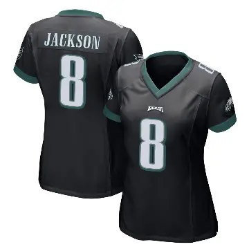 ＃8 Women's Adoree' Jackson Black Game Philadelphia Eagles Alternate Jersey