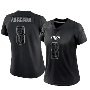 ＃8 Women's Adoree' Jackson Black Limited Philadelphia Eagles Reflective Jersey