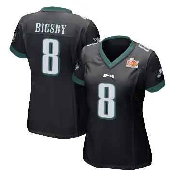 ＃8 Women's Tank Bigsby Black Game Philadelphia Eagles Alternate Super Bowl LIX Jersey