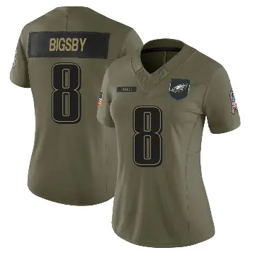 ＃8 Women's Tank Bigsby Olive Limited Philadelphia Eagles 2025 Salute to Service Jersey