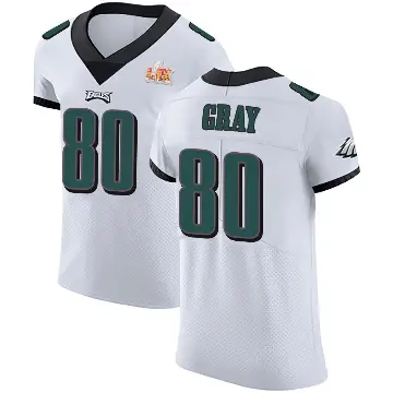 ＃80 Men's Danny Gray White Elite Philadelphia Eagles Vapor Untouchable Super Bowl LIX Jersey