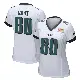 ＃80 Women's Danny Gray White Game Philadelphia Eagles Super Bowl LIX Jersey