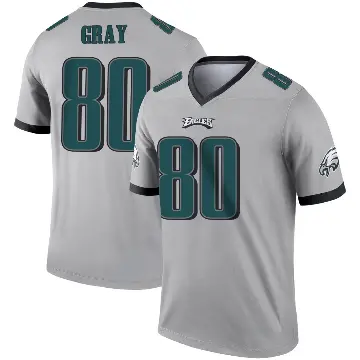 ＃80 Youth Danny Gray Legend Philadelphia Eagles Silver Inverted Jersey