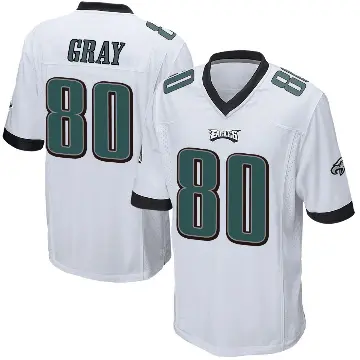 ＃80 Youth Danny Gray White Game Philadelphia Eagles Jersey
