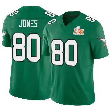 ＃80 Youth Julio Jones Green Limited Philadelphia Eagles Kelly Alternate Vapor F.U.S.E. Super Bowl LIX Jersey