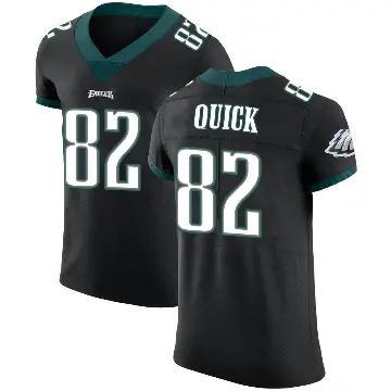 ＃82 Men's Mike Quick Black Elite Philadelphia Eagles Alternate Vapor Untouchable Jersey