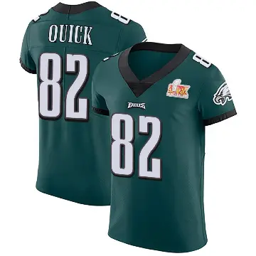 ＃82 Men's Mike Quick Green Elite Philadelphia Eagles Midnight Team Color Vapor Untouchable Super Bowl LIX Jersey