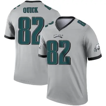 ＃82 Men's Mike Quick Legend Philadelphia Eagles Silver Inverted Jersey