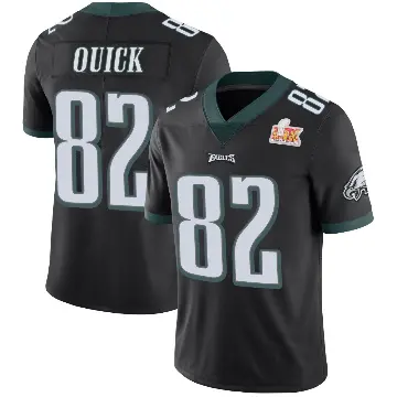 ＃82 Youth Mike Quick Black Limited Philadelphia Eagles Alternate Vapor Untouchable Super Bowl LIX Jersey