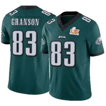 ＃83 Men's Kylen Granson Green Limited Philadelphia Eagles Vapor F.U.S.E. Super Bowl LIX Jersey