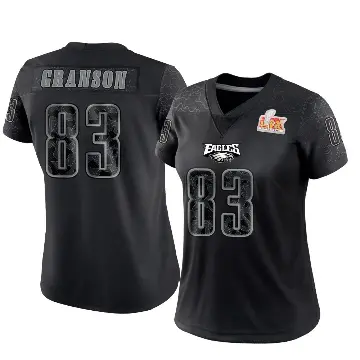 ＃83 Women's Kylen Granson Black Limited Philadelphia Eagles Reflective Super Bowl LIX Jersey
