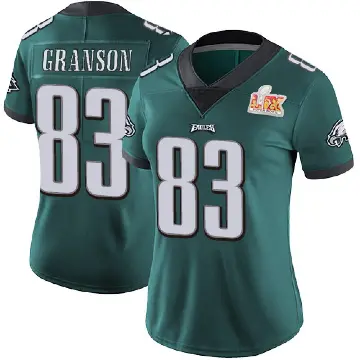 ＃83 Women's Kylen Granson Green Limited Philadelphia Eagles Midnight Team Color Vapor Untouchable Super Bowl LIX Jersey