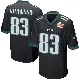 ＃83 Youth Kylen Granson Black Game Philadelphia Eagles Alternate Super Bowl LIX Jersey