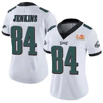 ＃84 Women's E.J. Jenkins White Limited Philadelphia Eagles Vapor Untouchable Super Bowl LIX Jersey