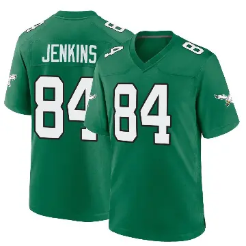＃84 Youth E.J. Jenkins Green Game Philadelphia Eagles Kelly Alternate Jersey