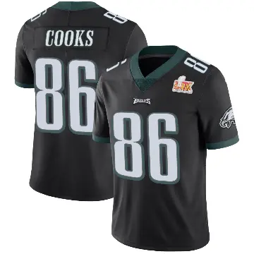 ＃86 Men's Elijah Cooks Black Limited Philadelphia Eagles Alternate Vapor Untouchable Super Bowl LIX Jersey