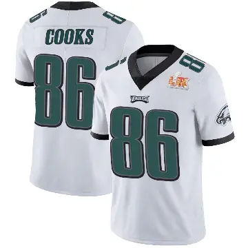 ＃86 Men's Elijah Cooks White Limited Philadelphia Eagles Vapor Untouchable Super Bowl LIX Jersey