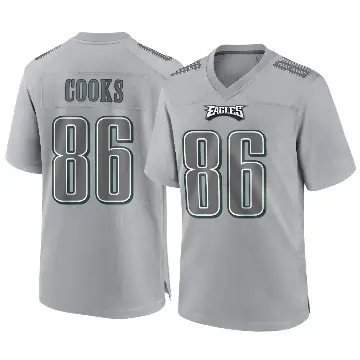 ＃86 Youth Elijah Cooks Gray Game Philadelphia Eagles Atmosphere Fashion Jersey