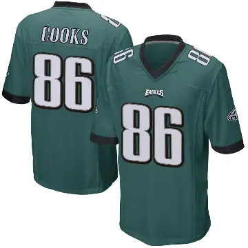 ＃86 Youth Elijah Cooks Green Game Philadelphia Eagles Team Color Jersey