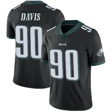 ＃90 Men's Jordan Davis Black Limited Philadelphia Eagles Alternate Vapor Untouchable Jersey