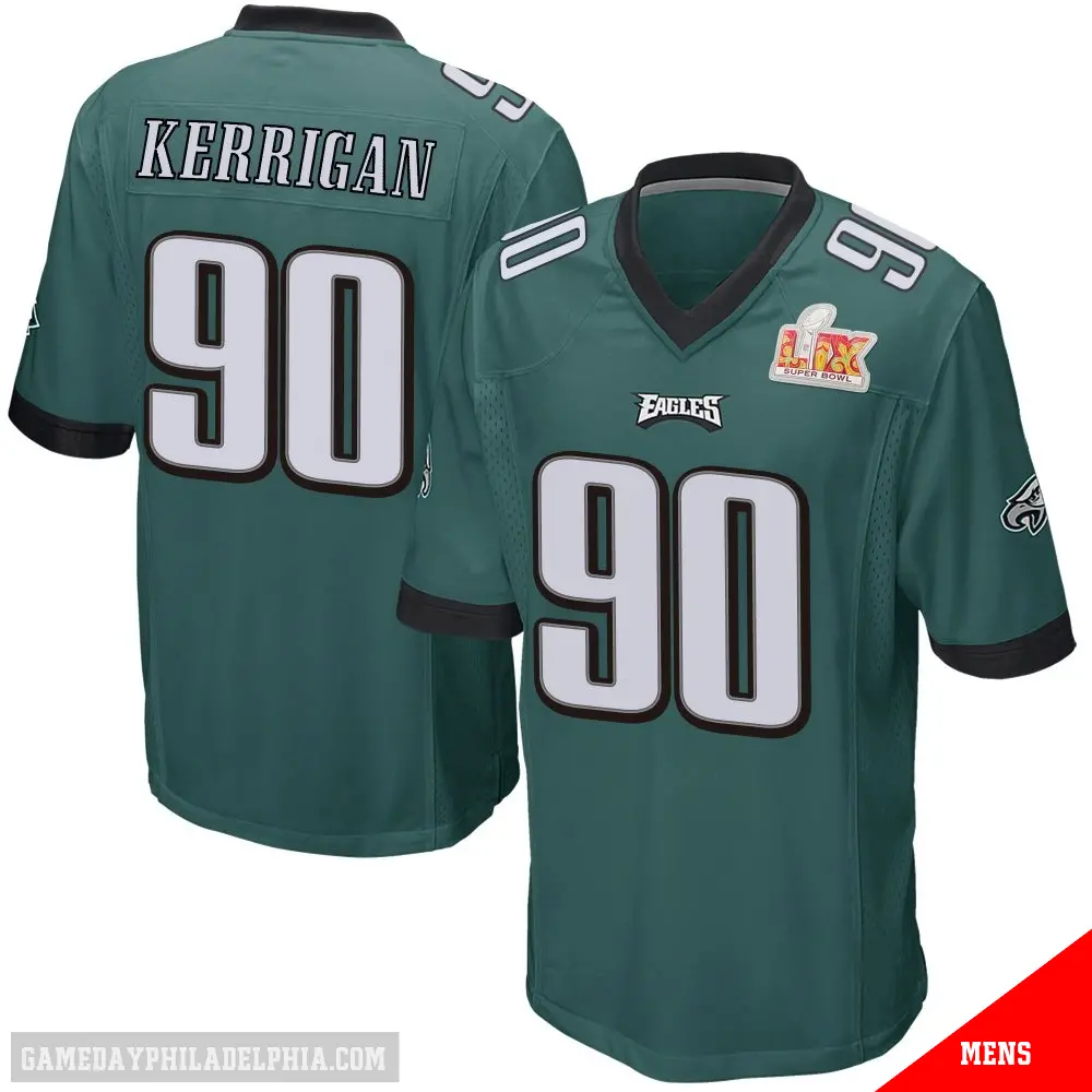 ＃90 Men's Ryan Kerrigan Green Game Philadelphia Eagles Team Color Super Bowl LIX Jersey