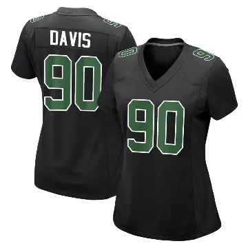 ＃90 Women's Jordan Davis Black/Kelly Game Philadelphia Eagles Carbon Green Fashion Jersey