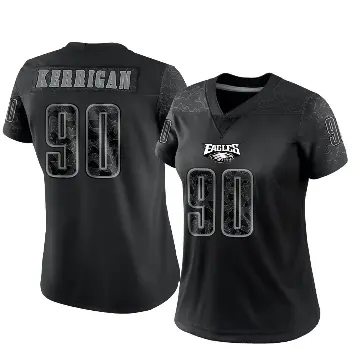 ＃90 Women's Ryan Kerrigan Black Limited Philadelphia Eagles Reflective Jersey