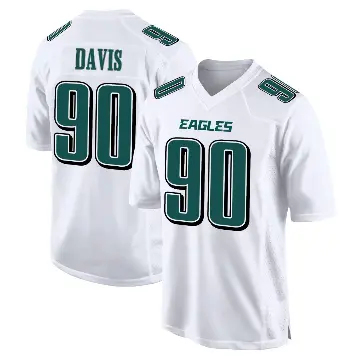 ＃90 Youth Jordan Davis White Game Philadelphia Eagles Tundra Fashion Jersey