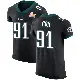 ＃91 Men's Fletcher Cox Black Elite Philadelphia Eagles Alternate Vapor Untouchable Super Bowl LIX Jersey