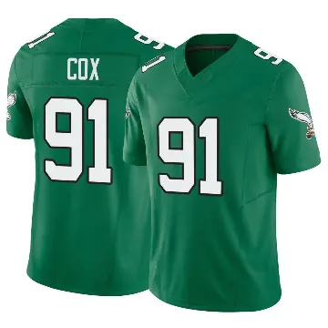 ＃91 Men's Fletcher Cox Green Limited Philadelphia Eagles Kelly Alternate Vapor F.U.S.E. Jersey
