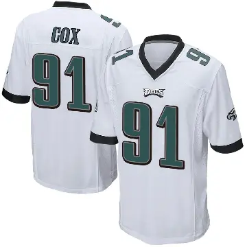 ＃91 Men's Fletcher Cox White Game Philadelphia Eagles Jersey