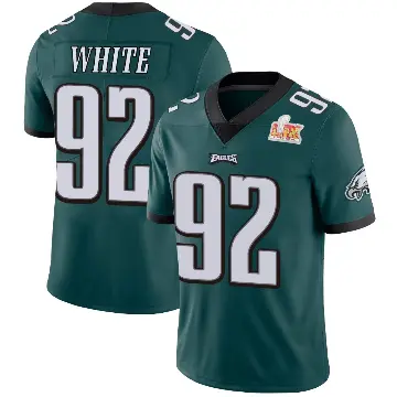 ＃92 Men's Reggie White Green Limited Philadelphia Eagles Midnight Team Color Vapor Untouchable Super Bowl LIX Jersey
