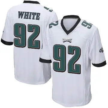 ＃92 Men's Reggie White White Game Philadelphia Eagles Jersey