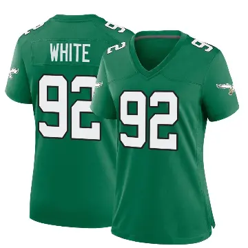 ＃92 Women's Reggie White Green Game Philadelphia Eagles Kelly Alternate Jersey