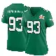 ＃93 Women's Antwaun Powell-Ryland Jr. Green Game Philadelphia Eagles Kelly Alternate Super Bowl LIX Jersey
