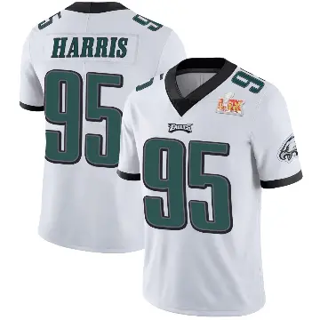 ＃95 Men's Charles Harris White Limited Philadelphia Eagles Vapor Untouchable Super Bowl LIX Jersey